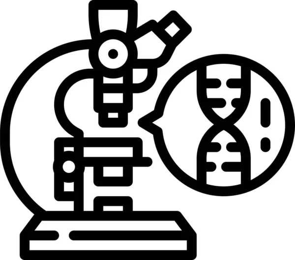 Microscope Science Laboratory Icon Outline Style — 图库矢量图片