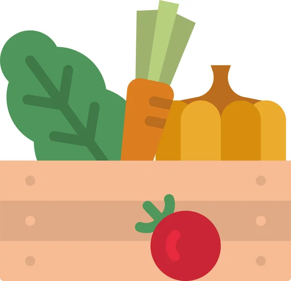 Ikone Der Gemüsekiste — Stockvektor