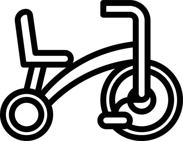 Cycling Tricycle Bycicle Icon — Stock Vector