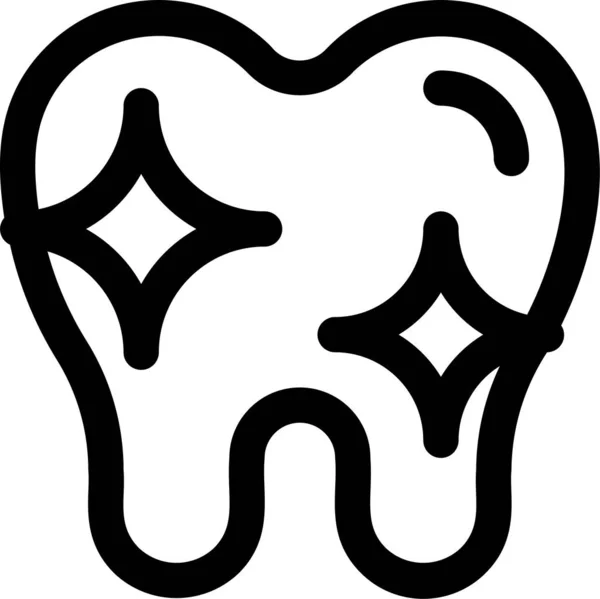 Zahnarzt Ikone Sauber — Stockvektor