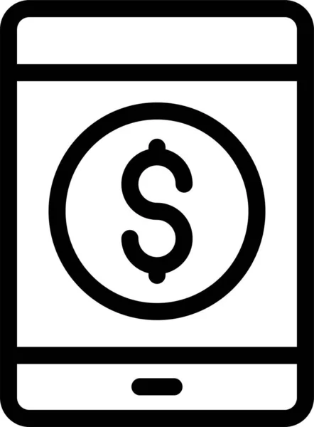 Иконка Оплаты Стиле Outline — стоковый вектор
