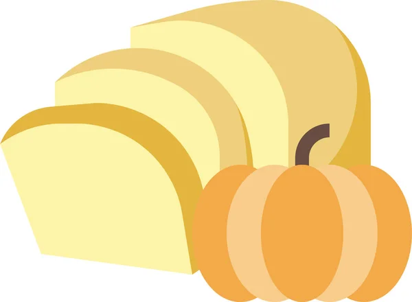 南瓜面包食品图标 — 图库矢量图片