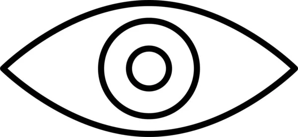 Oeil Globe Oculaire Regard Icône — Image vectorielle