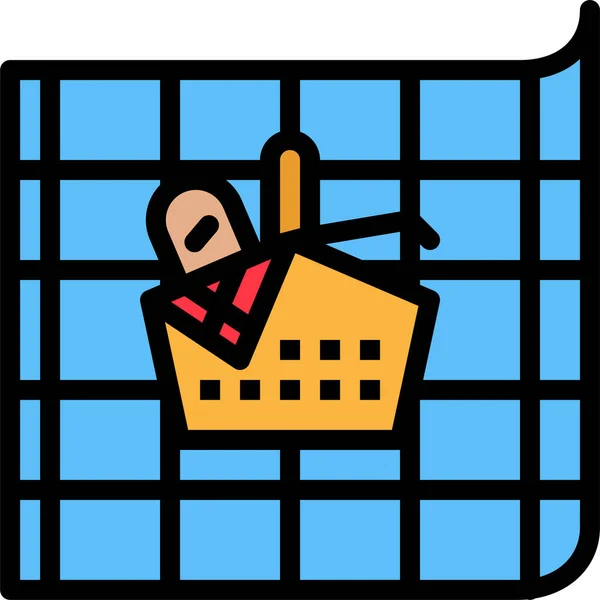 Mat Food Ground Icon — Stock vektor