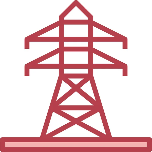 Industrie Transmissietoren Pictogram — Stockvector