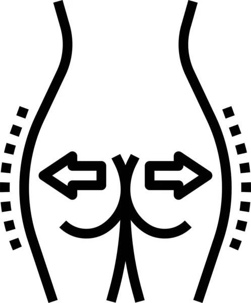 Butt Augmentation Gluteus Icon — стоковый вектор