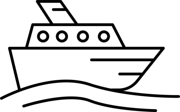Boat Cruise Ship Icon — Stock Vector