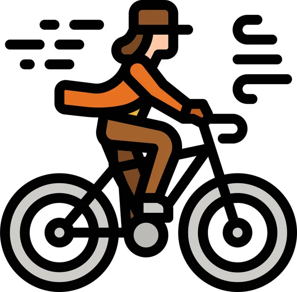 Bicicleta Montar Bicicleta Icono — Archivo Imágenes Vectoriales