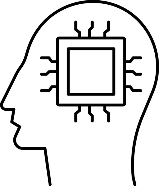 Ikona Procesora Umysłu Cpu — Wektor stockowy
