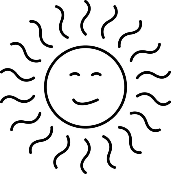 Glanz Sommersonne Symbol — Stockvektor