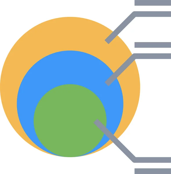 Gráfico Gráfico Ícone Infográfico Estilo Plano — Vetor de Stock