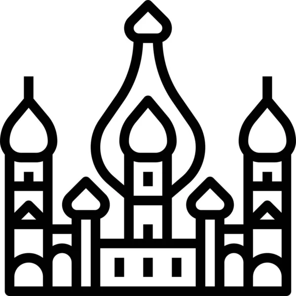 Europäische Hauptstädte Moskau Icon — Stockvektor