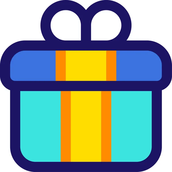 Gift Box Birthday Icon — Stock Vector