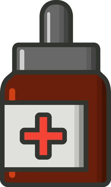 Dropper Eyedrops Medical Icon Filled Outline Style — Stock Vector