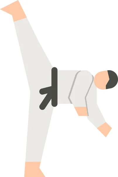 Taekwondo Ikone Der Kampfkunst — Stockvektor