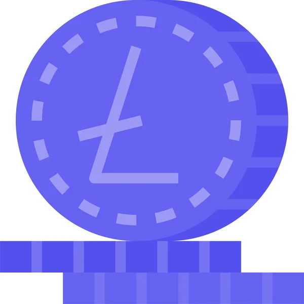 Litecoin Cryptocurrency Crypto Icon — Vector de stock