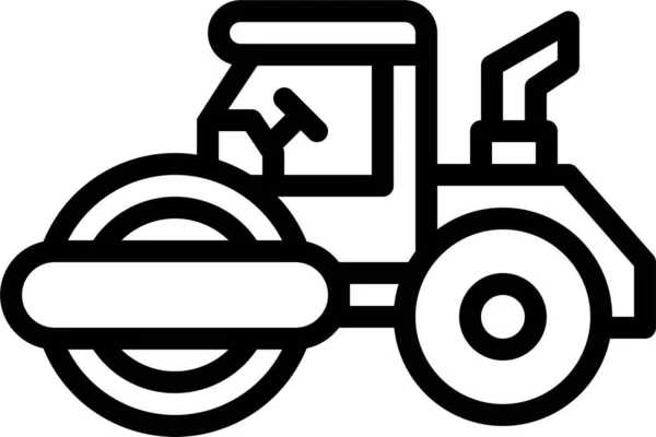 Traktor Bäver Fält Ikon — Stock vektor