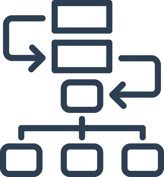 Icono Planificación Diagrama Flujo Algoritmo Estilo Esquema — Vector de stock