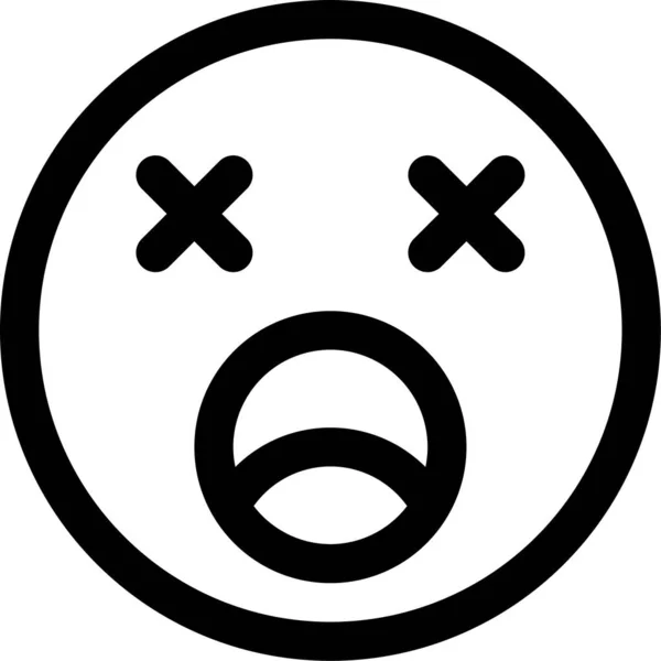 Ícone Emoji Tonto Espantado —  Vetores de Stock