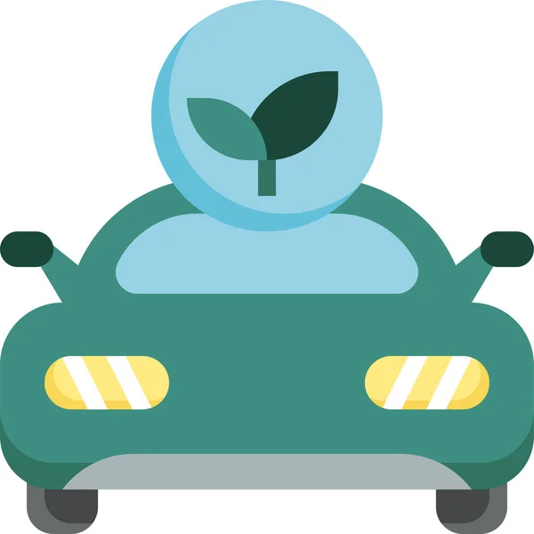 Umweltfreundliche Auto Ikone — Stockvektor