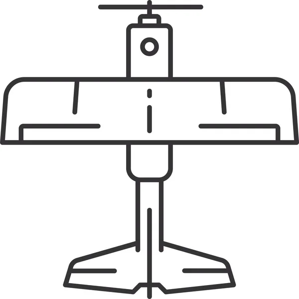 Ícone Asa Fixa Drone Acima — Vetor de Stock