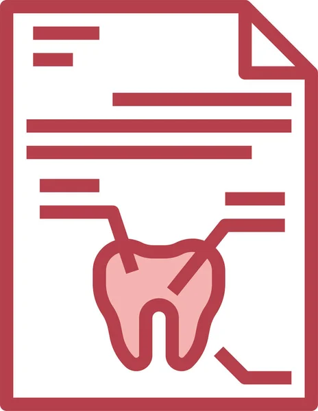 Dente Relatório Dentista Ícone —  Vetores de Stock