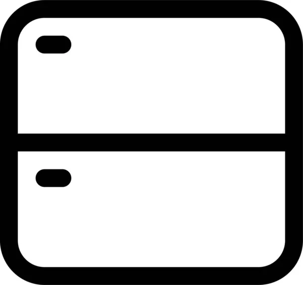 Каскадный Дисплей Горизонтальный Значок Категории User Interface Optimal — стоковый вектор