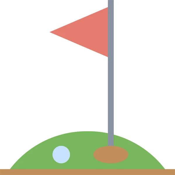 Icona Del Golf Stile Piatto — Vettoriale Stock