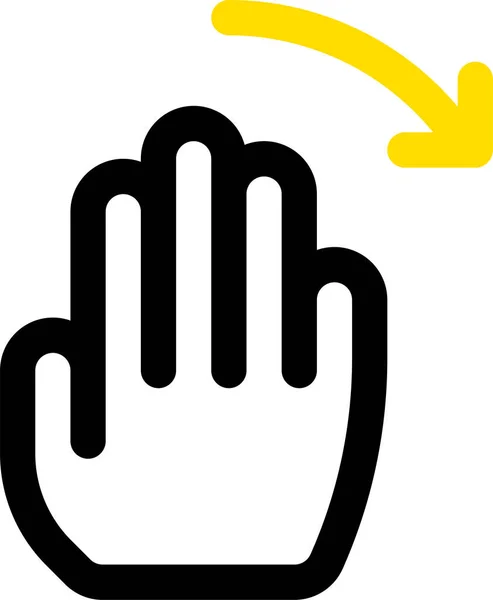 Handfingertasten Symbol Umrissstil — Stockvektor