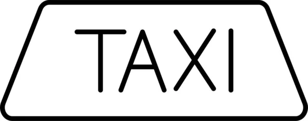Cab Sign Tag Ikon Konturstil — Stock vektor