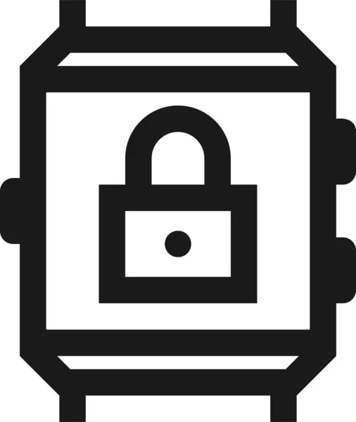 Passwortschutz Symbol Umrissen Sperren — Stockvektor