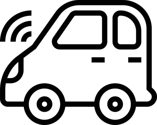 Iot Smart Connection Car Icon — Stock Vector