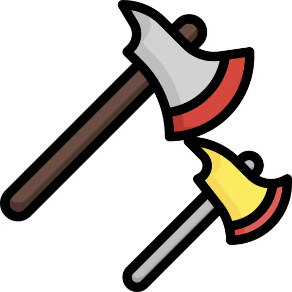 Axes Construction Tools Icon — Stock Vector