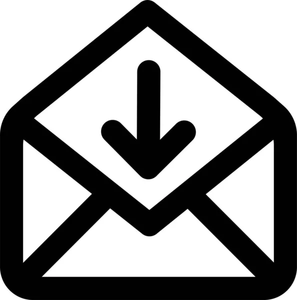 Télécharger Icône Mail Dans Style Outline — Image vectorielle