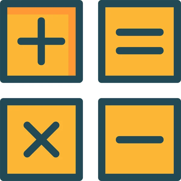 Ikona Účetní Kalkulačky Stylu Vyplněného Osnovy — Stockový vektor