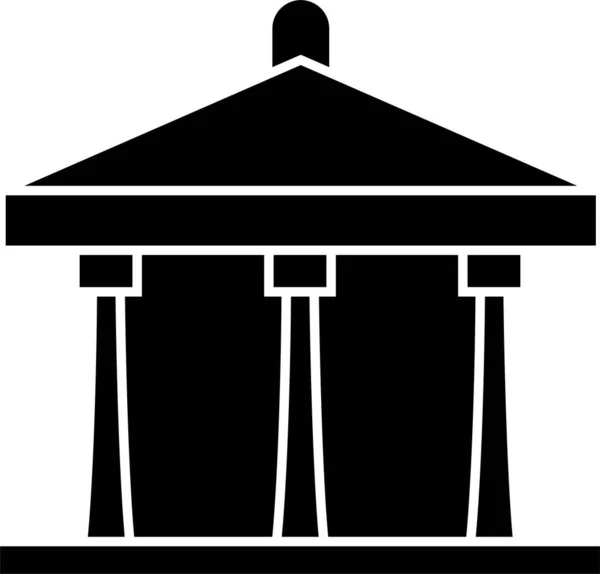 Архітектура Афін Будівельна Ікона Суцільному Стилі — стоковий вектор