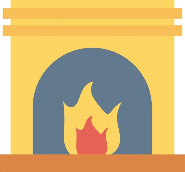 Chimenea Chimenea Chimenea Icono Estilo Plano — Vector de stock