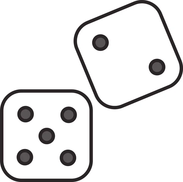 Εικονίδιο Κύβου Χαρτοπαικτικών Λεσχών Στυλ Πλήρους Περιγράμματος — Διανυσματικό Αρχείο