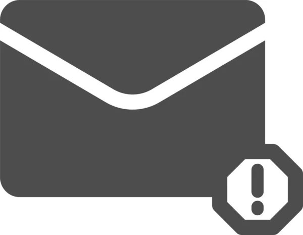 Ikona Mailu Filtrované Pošty Pevném Stylu — Stockový vektor
