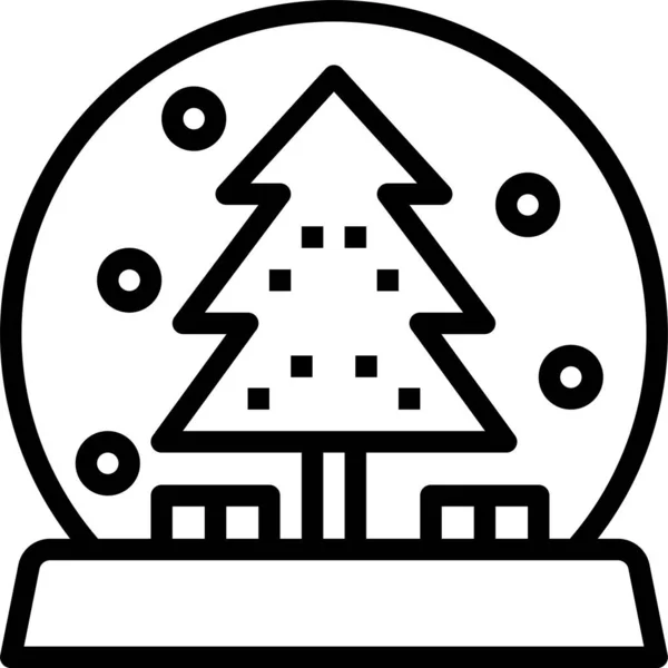 Sněhová Koule Vánoční Ikona Vánoční Kategorii — Stockový vektor