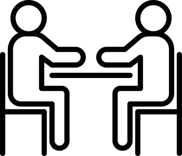 Ícone Reunião Equipe Discussão — Vetor de Stock