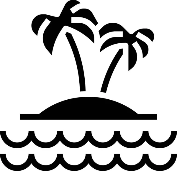 Икона Острова Праздников Пустыни Категории Досуг Хобби — стоковый вектор