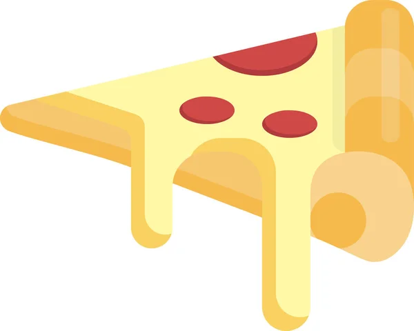 Pizza Icona Fast Food — Vettoriale Stock