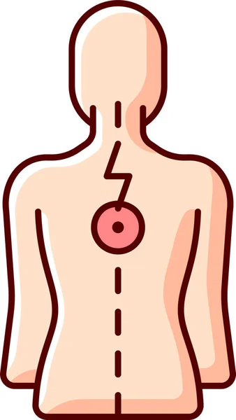 Postura Espalda Salud Dolor Icono — Vector de stock