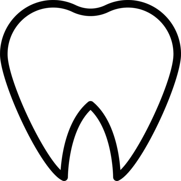 Tandvård Medicinsk Ikon Kontur Stil — Stock vektor