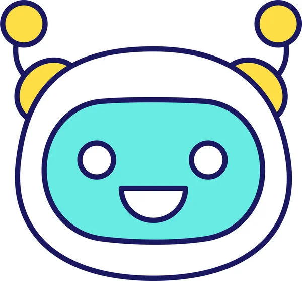 Bot Chat Bot Chatbot Ikon Töltött Körvonalas Stílusban — Stock Vector