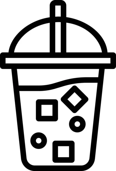 Иконка Кофе Машина Стиле Абрис — стоковый вектор