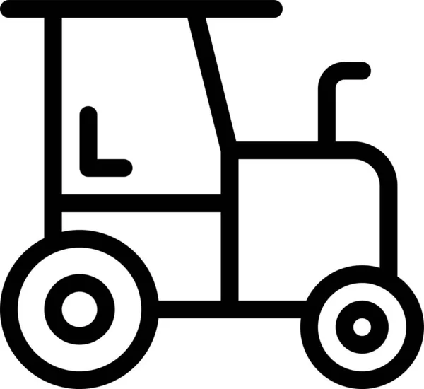 Auto Public Tractor Icon Outline Style — 图库矢量图片