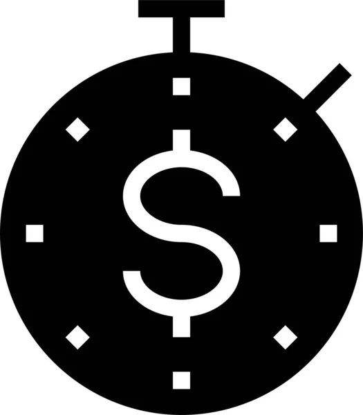 Reloj Seo Icono Velocidad Estilo Sólido — Vector de stock