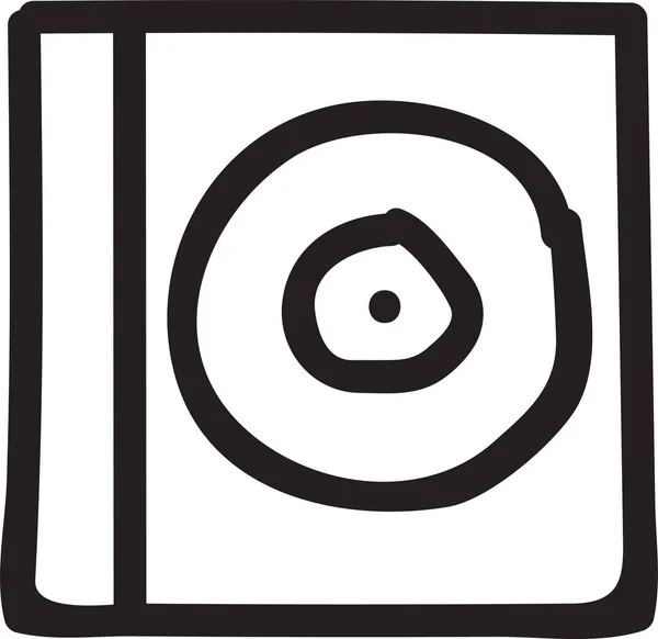 Значок Dvd Плеєра Альбому Стилі Контур — стоковий вектор